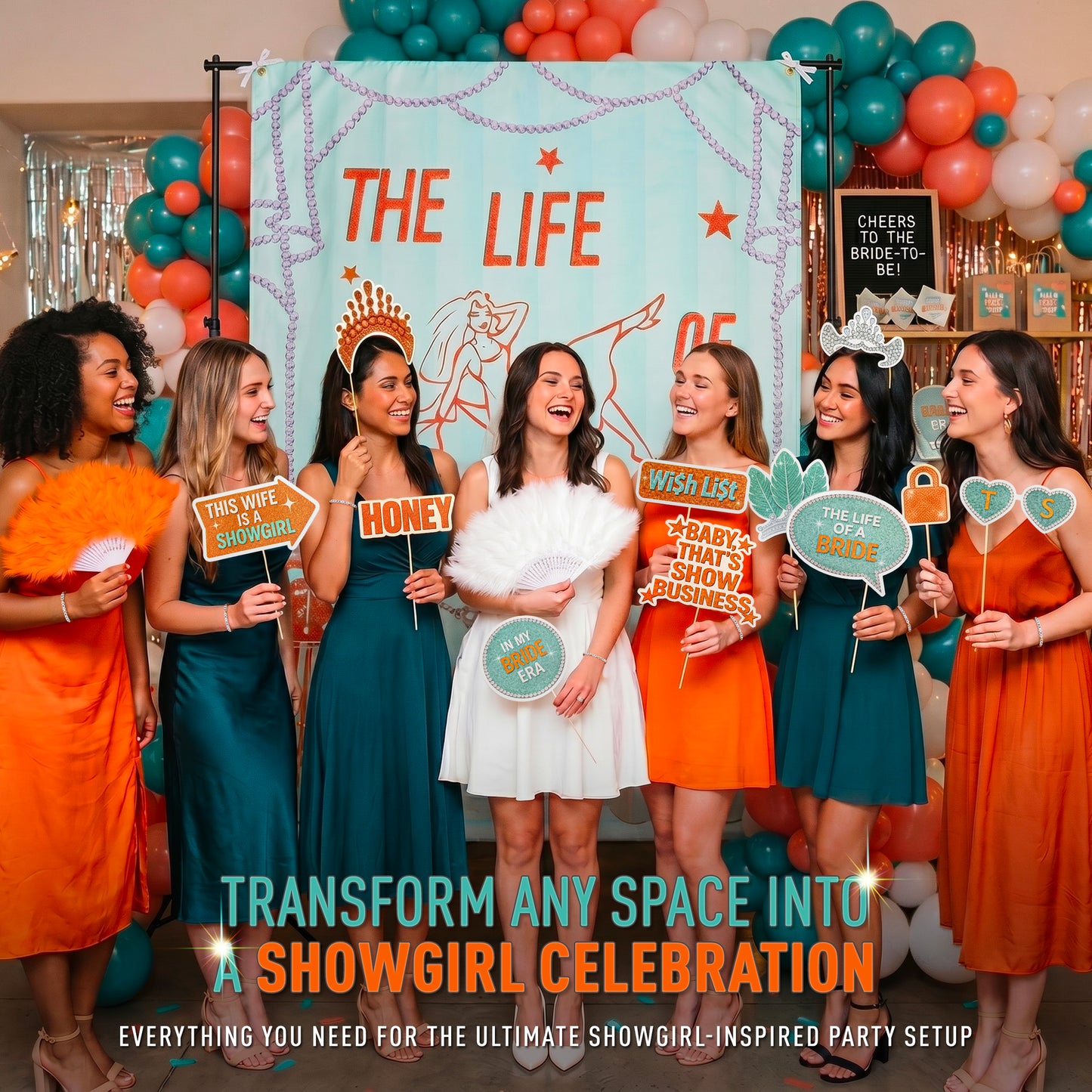 The Life of a Bride Showgirl Inspired Bachelorette Decorations Kit