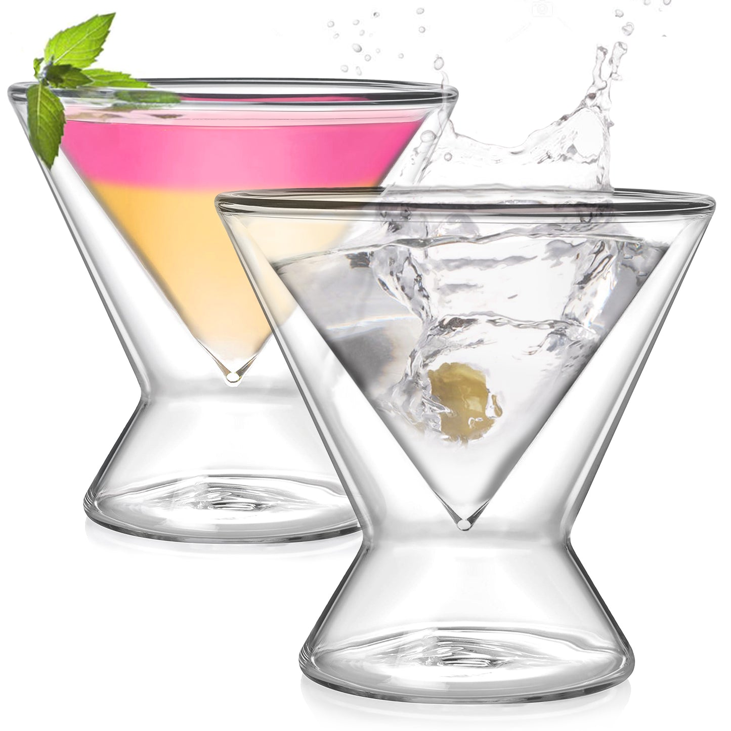Double Walled Martini Glasses (Set of 2)