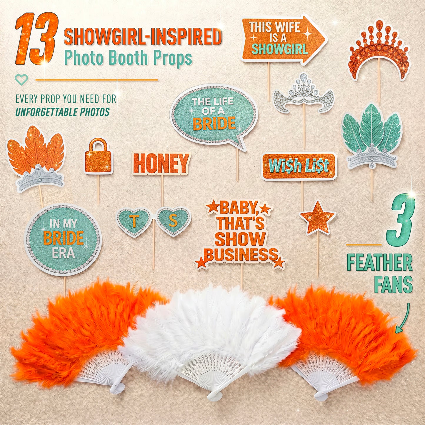The Life of a Bride Showgirl Inspired Bachelorette Decorations Kit