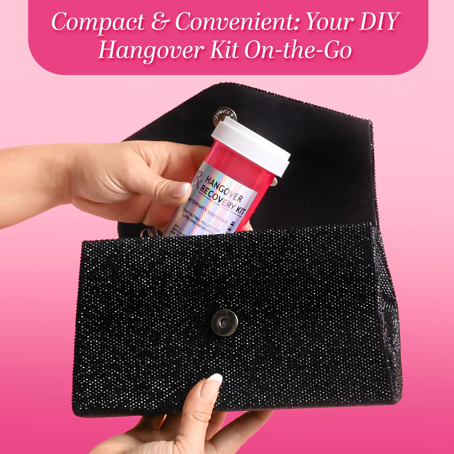 10 XL Pink Pill Bottles – DIY Hangover Kits for Bachelorette & 21st Birthday Party Favors